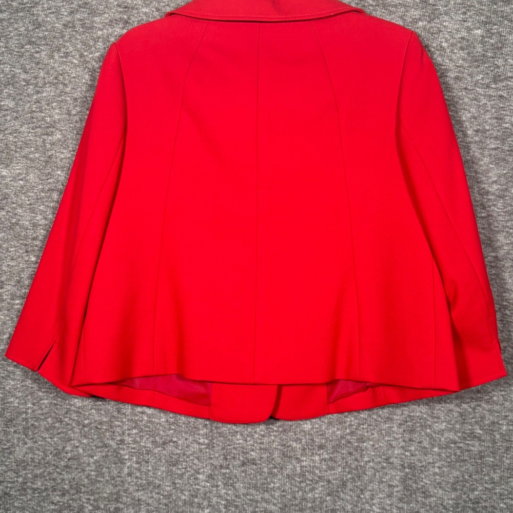 Talbots Petites Red Swing Jacket Peter Pan Collar Womens Size 12P - Picture 7 of 10